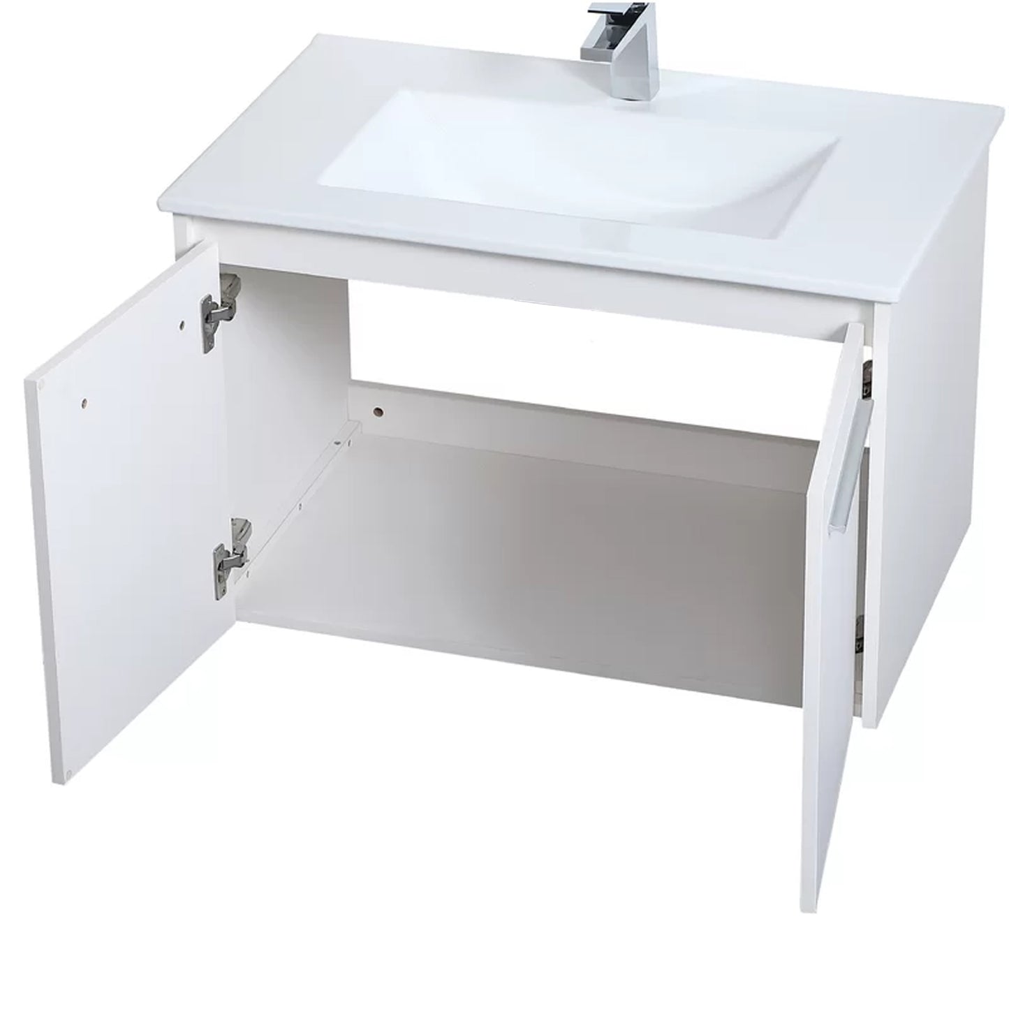 Washbasin Vanity with Ceramic Wash Basin Sink | Wall Hanging