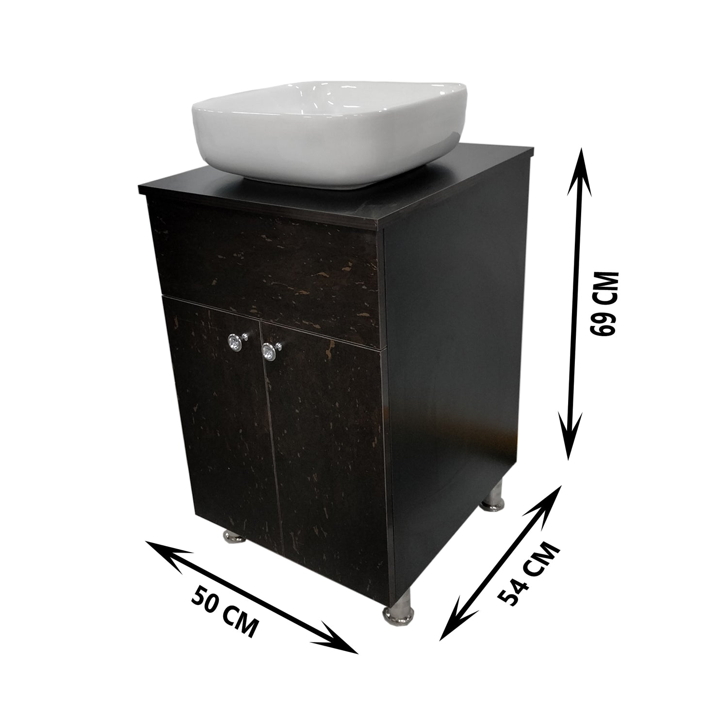 Waterproof Bathroom Vanity 2 Shelve Storage BEST Table Top Basin
