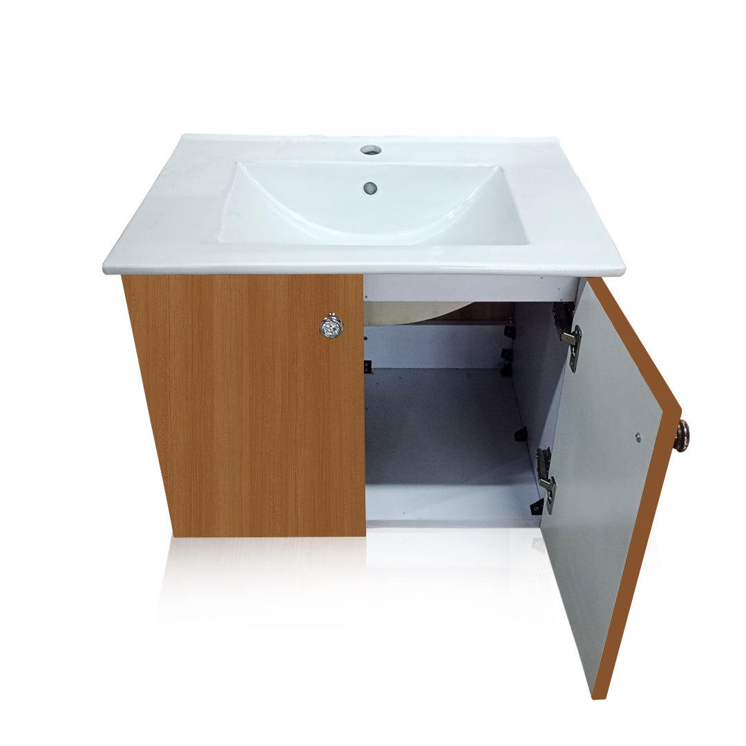 Wash Basin Vanity High Quality HDHMR Engineered Wood Wall Mounted Cabinet