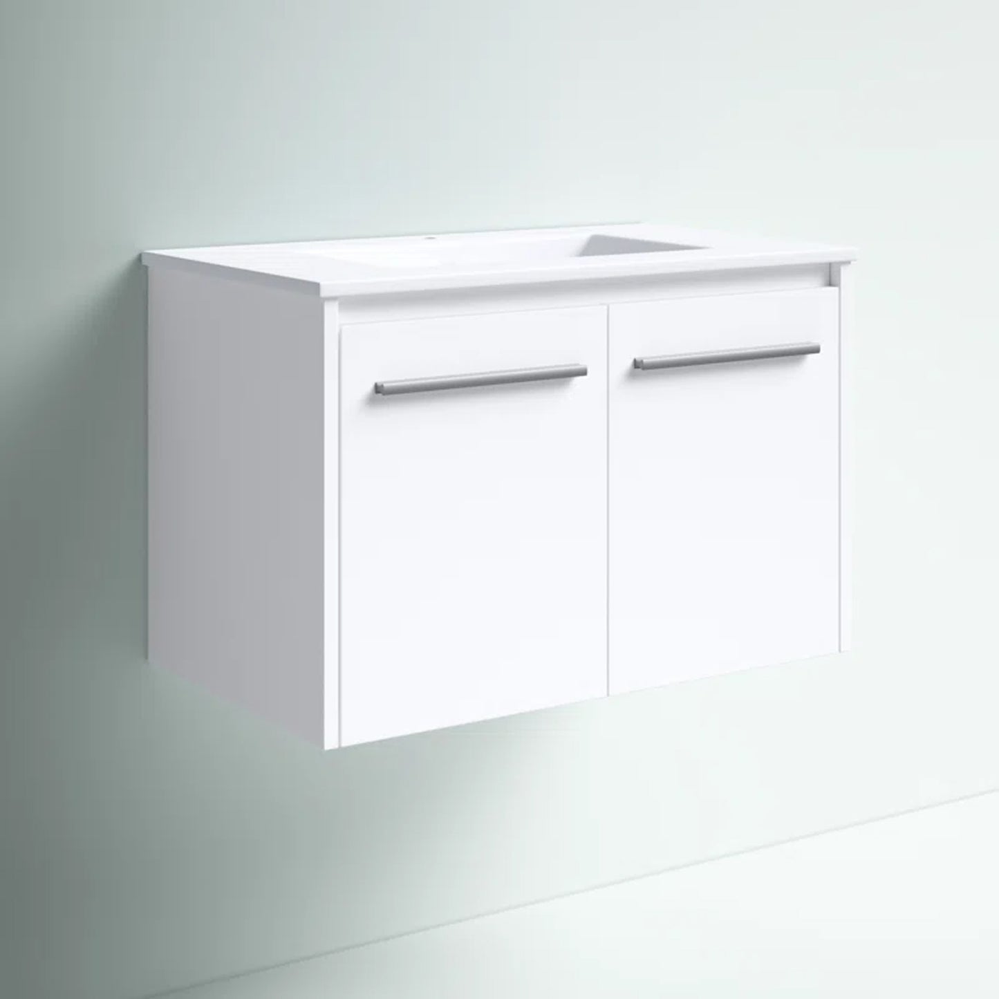 Washbasin Vanity with Ceramic Wash Basin Sink | Wall Hanging