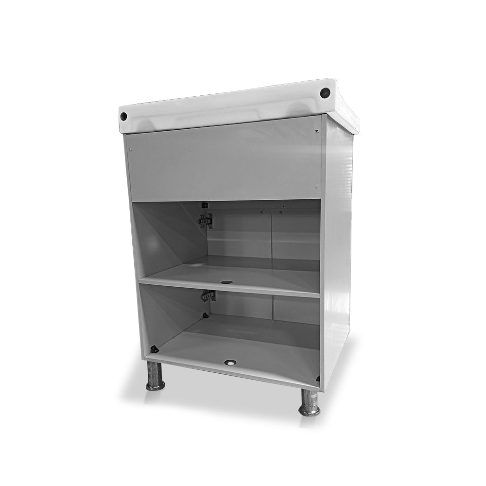 Wash Basin Vanity Cabinet with Ceramic Basin Water Resistant HDHMR Wood Material Best Under Counter Basin