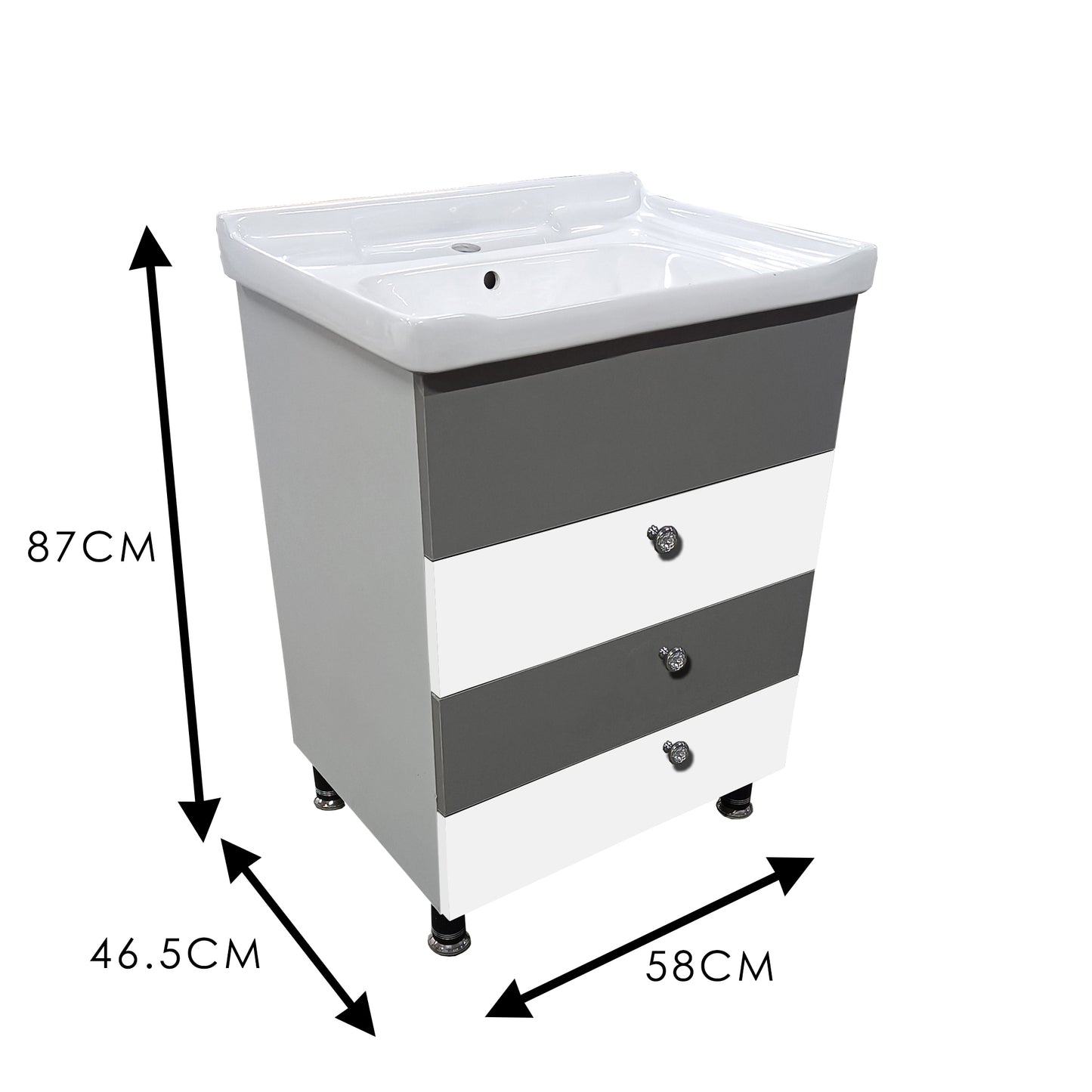 Wash Basin Vanity High Quality HDHMR Engineered Wood Cabinet