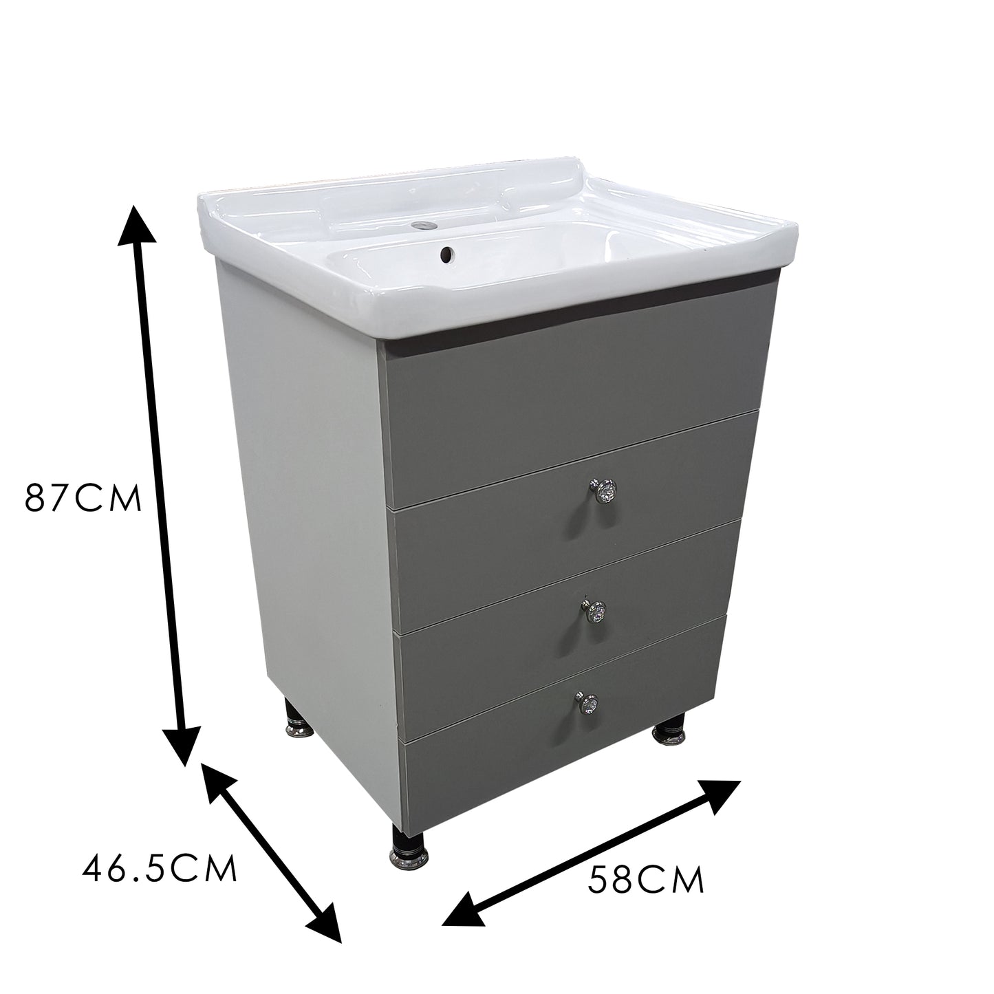 Wash Basin Vanity High Quality HDHMR Engineered Wood Cabinet