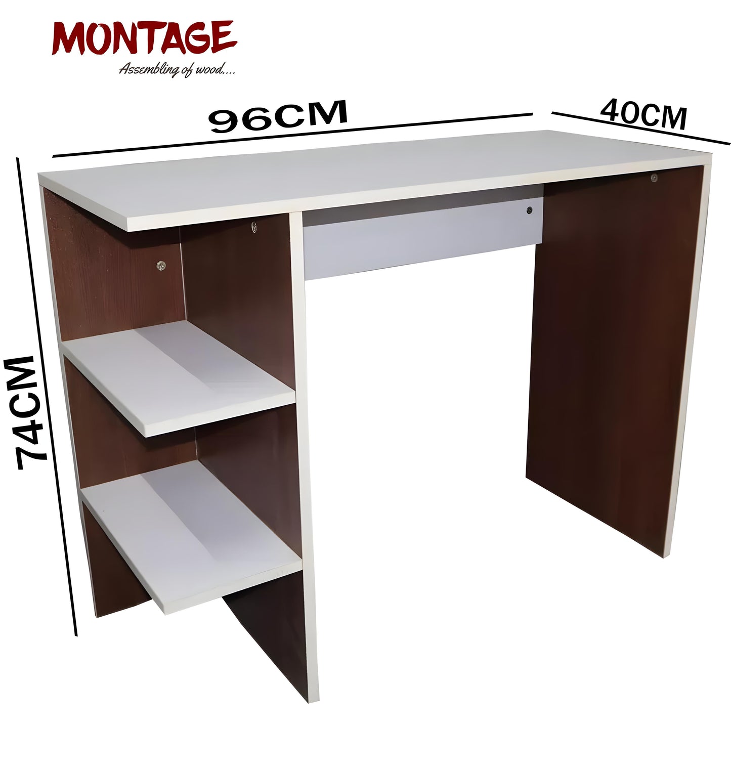 Wooden Study Table and Storage Computer Table Work Station Engineered Wood Study Table