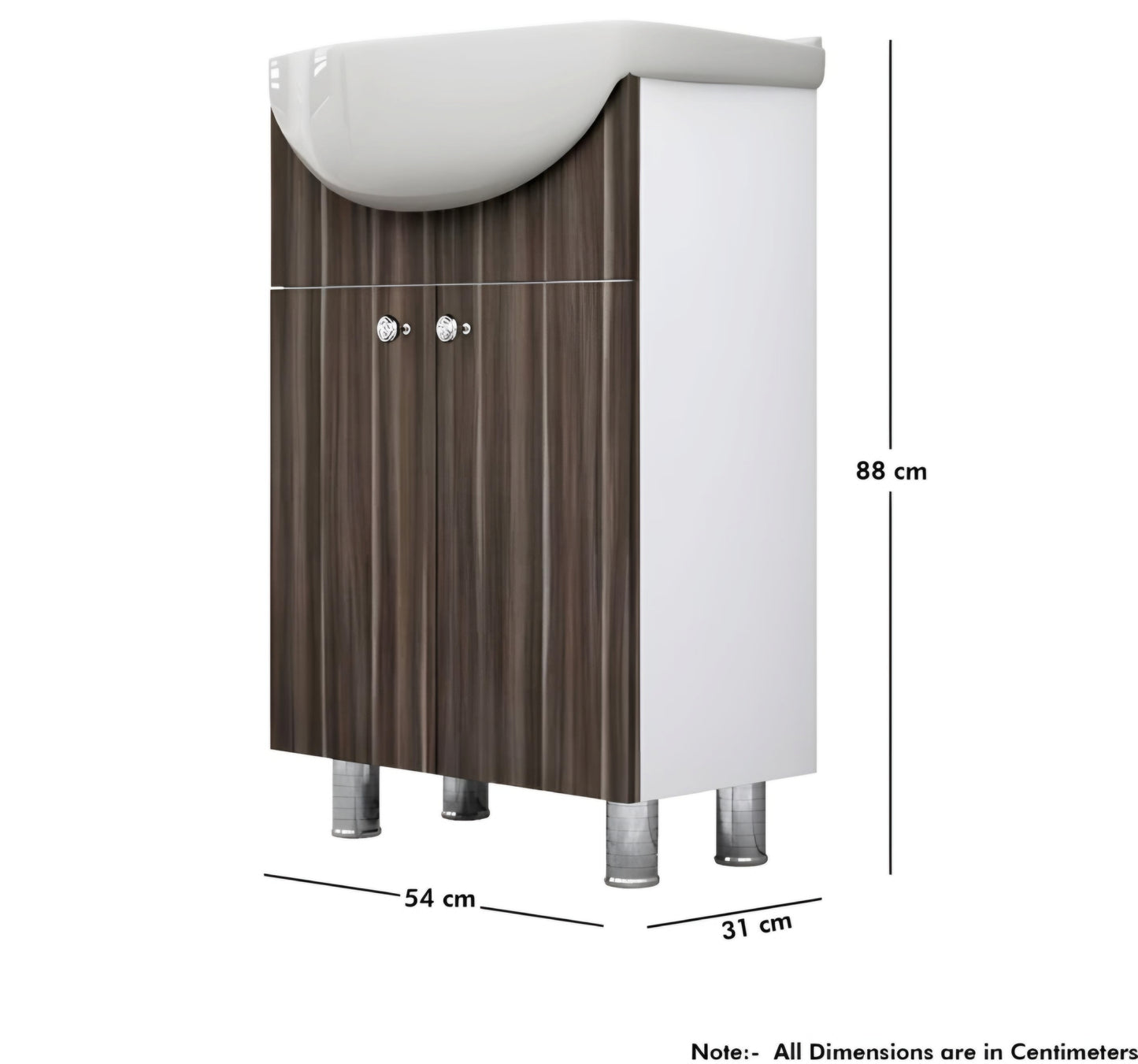 High Quality HDHMR Engineered Wood Wash Basin Cabinet