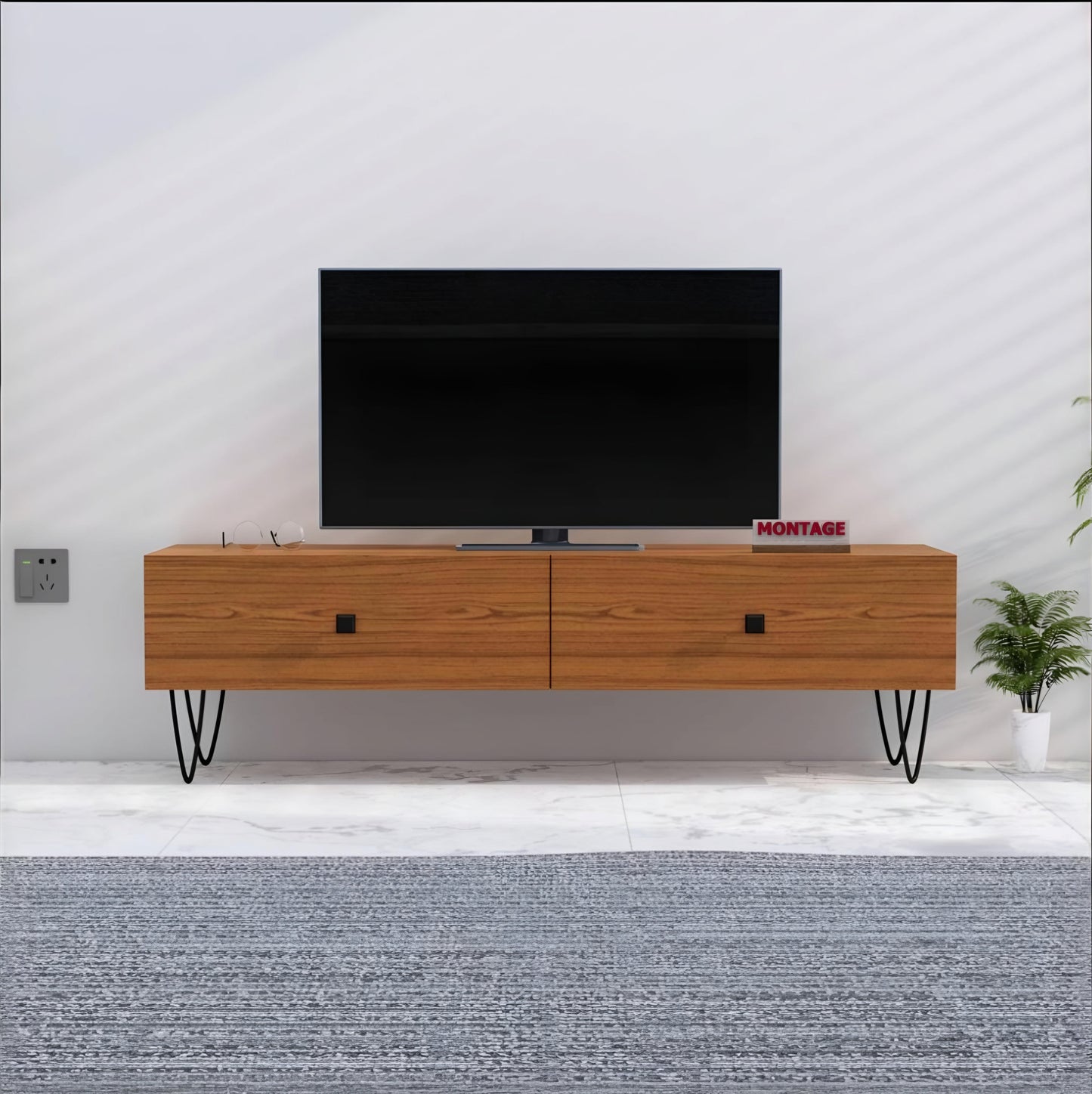 LED TV Cabinet for Living Room with Drawer Storage