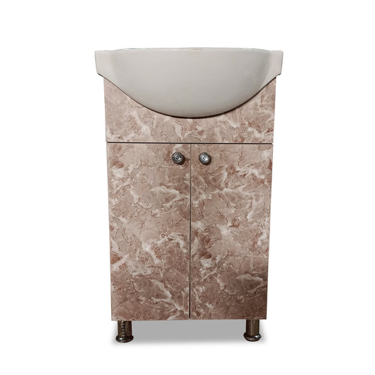 Wash Basin with Cabinet | Waterproof Bathroom Vanity with 2 Door Storage