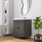 Grey Wash Basin Vanity with Ceramic Washbasin Sink