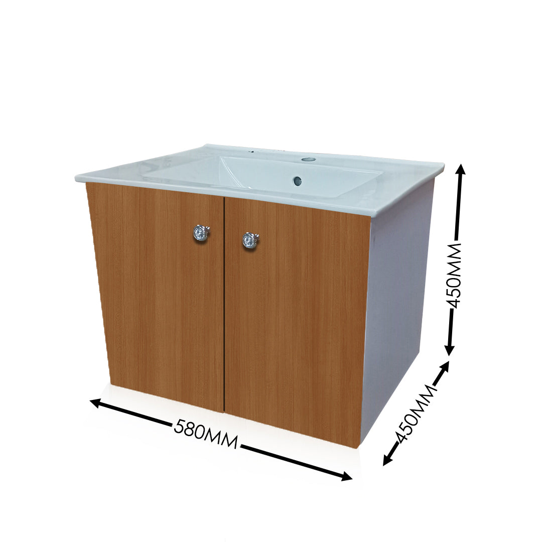 Wash Basin Vanity High Quality HDHMR Engineered Wood Wall Mounted Cabinet
