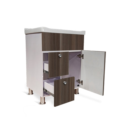 Wash Basin with Cabinet | Waterproof Bathroom Vanity 2 Drawer, 1 Door Storage
