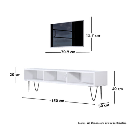 Open Shelf Engineered Wood TV Entertainment Unit
