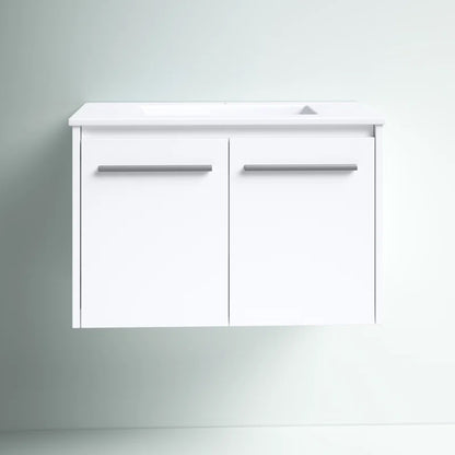 Washbasin Vanity with Ceramic Wash Basin Sink | Wall Hanging