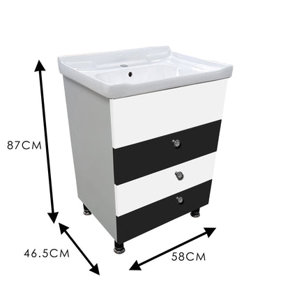 Vanity High Quality HDHMR Engineered Wood Wash Basin Cabinet
