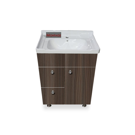 Wash Basin with Cabinet | Waterproof Bathroom Vanity 2 Drawer, 1 Door Storage