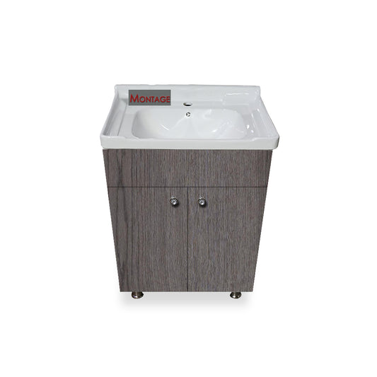Wash Basin with Cabinet | Waterproof Bathroom Vanity with 2 Door Storage