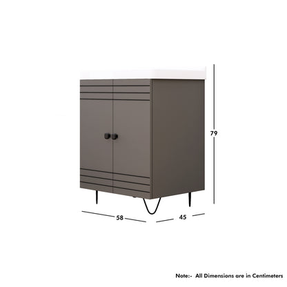 Grey Wash Basin Vanity with Ceramic Washbasin Sink