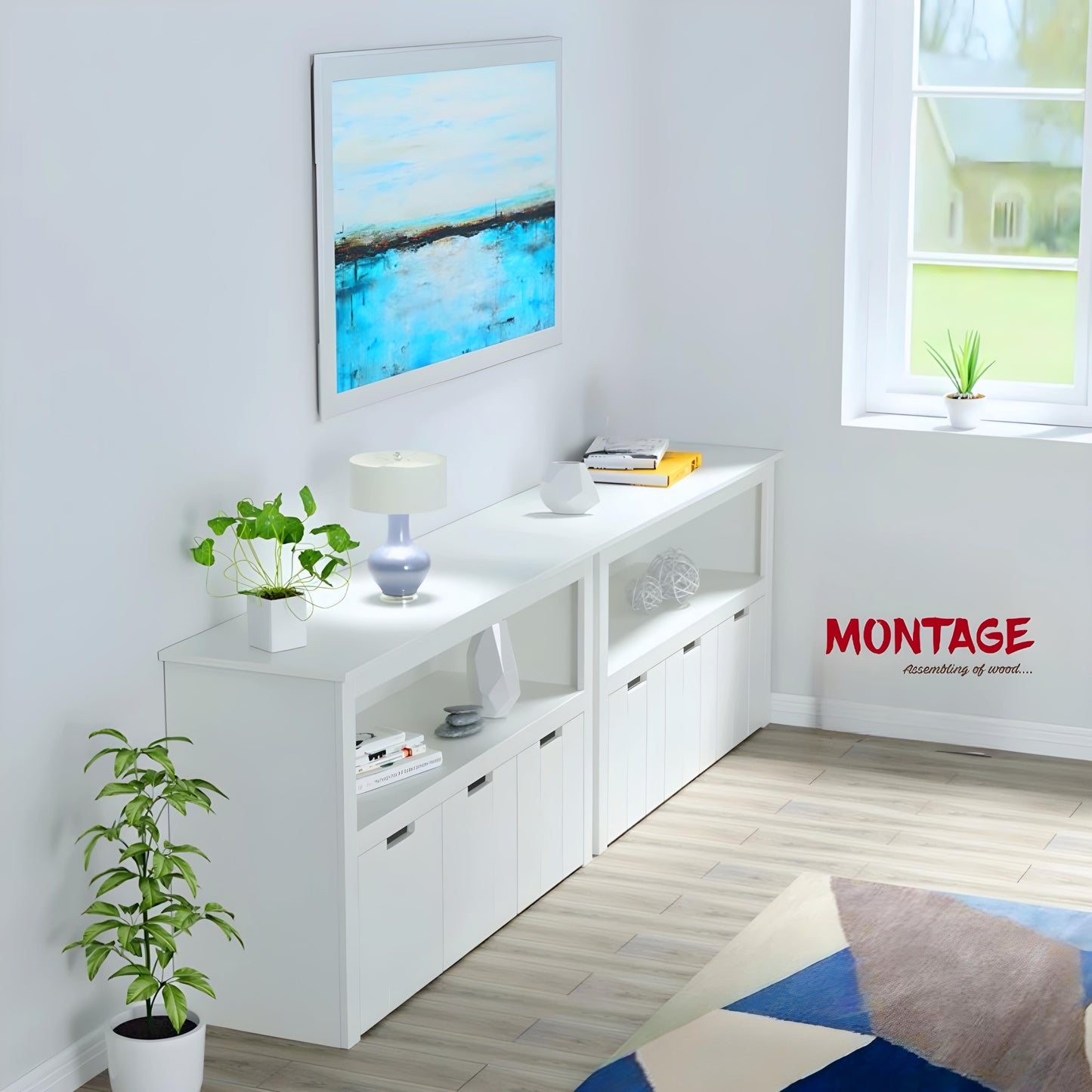 PureNest Organizer with Removable Drawers, White