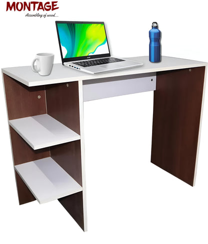 Wooden Study Table and Storage Computer Table Work Station Engineered Wood Study Table