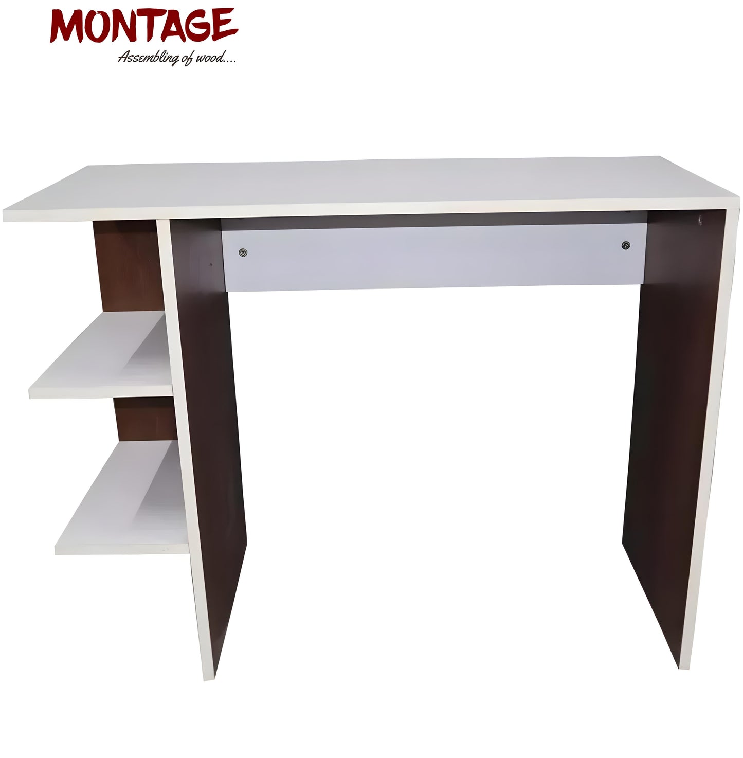 Wooden Study Table and Storage Computer Table Work Station Engineered Wood Study Table