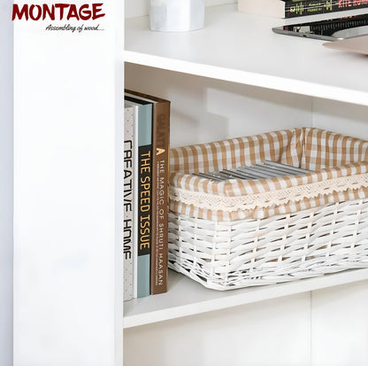 Wooden Study Table with 1 Open Book Shelf Eng. Wood Multipurpose Table