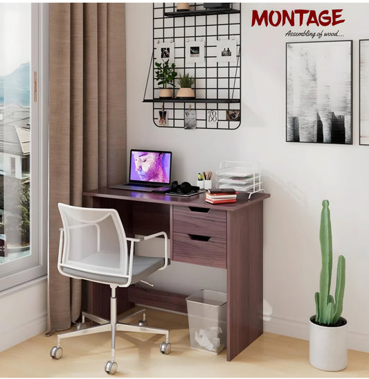 Wooden Study Table with 2 Drawer Storage Multipurpose Table