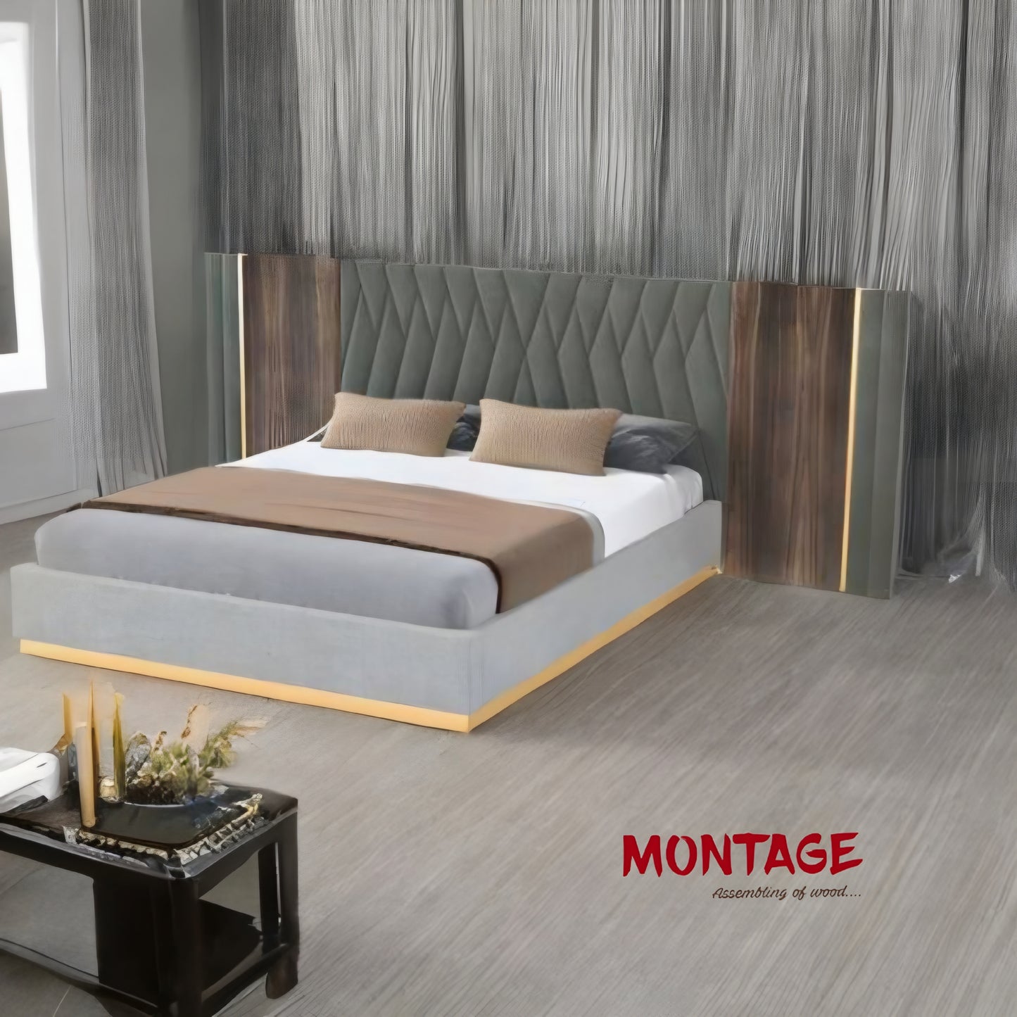Celestial Comfort Upholstered Bed With Storage