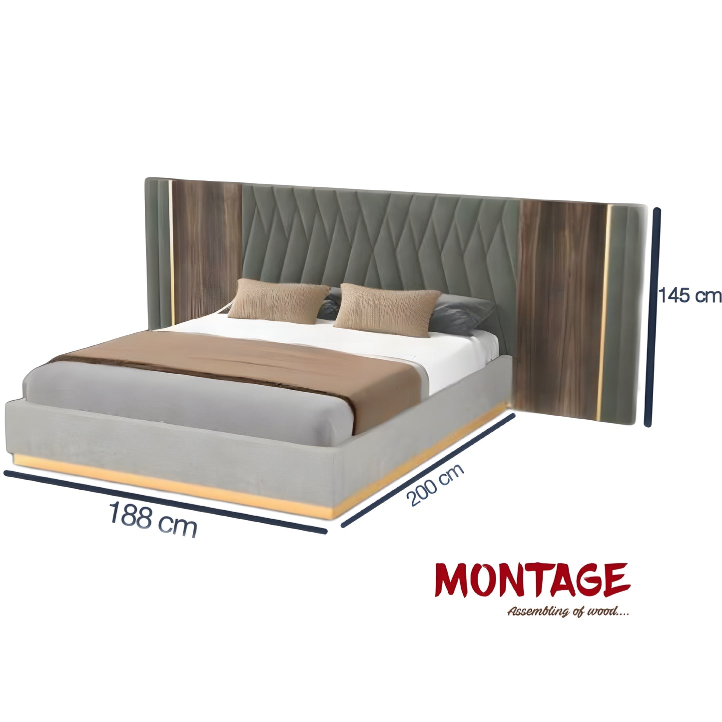 Celestial Comfort Upholstered Bed With Storage