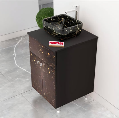 Waterproof Bathroom Vanity 2 Shelve Storage BEST Table Top Basin